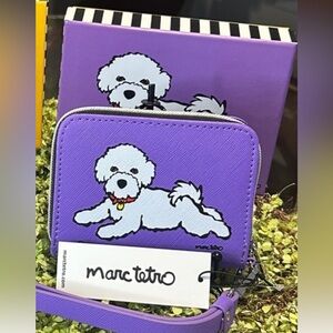 Marc Tetro Purple Dog Zip around wallet